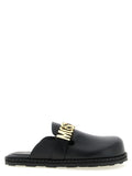 Black Calfskin Clogs
