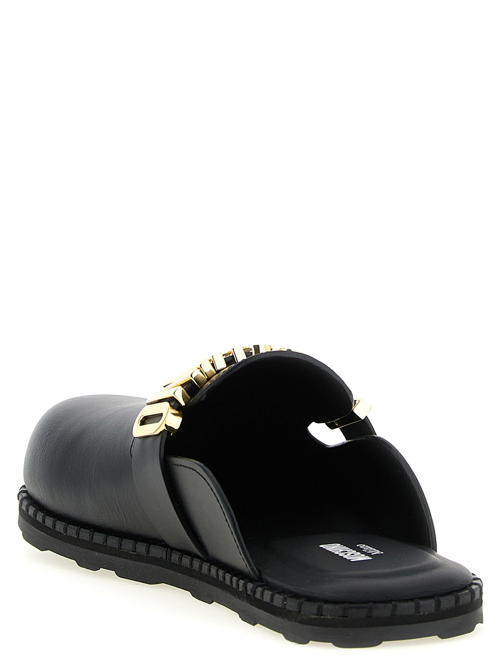 Black Calfskin Clogs