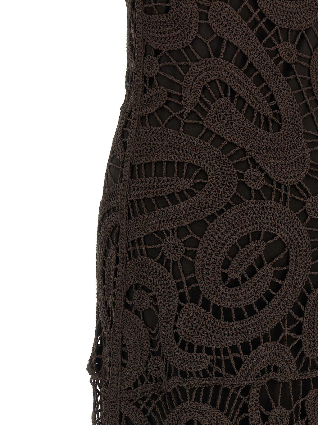 Brown Viscose Long Dress