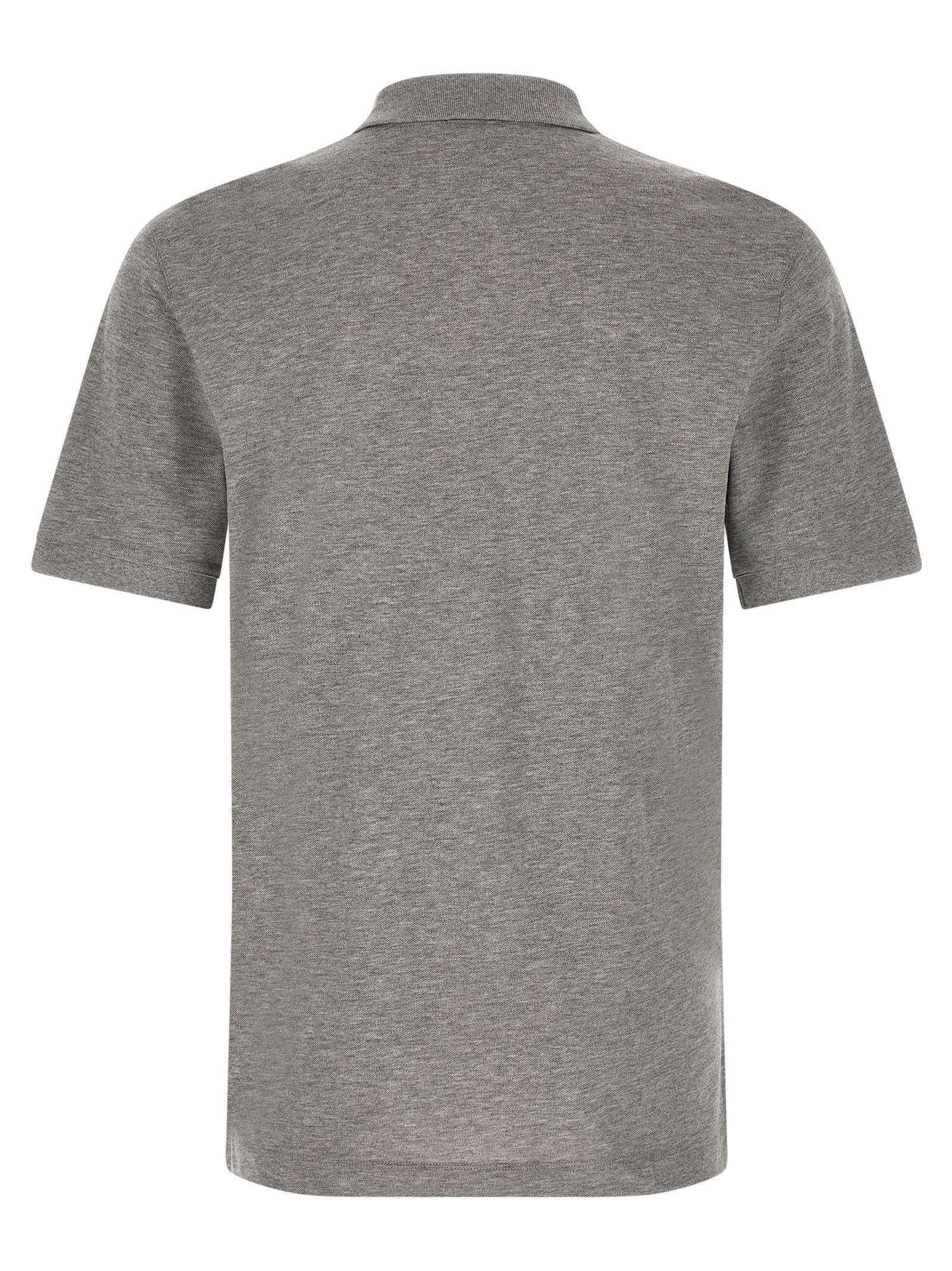 Gray Cotton Polo Shirt