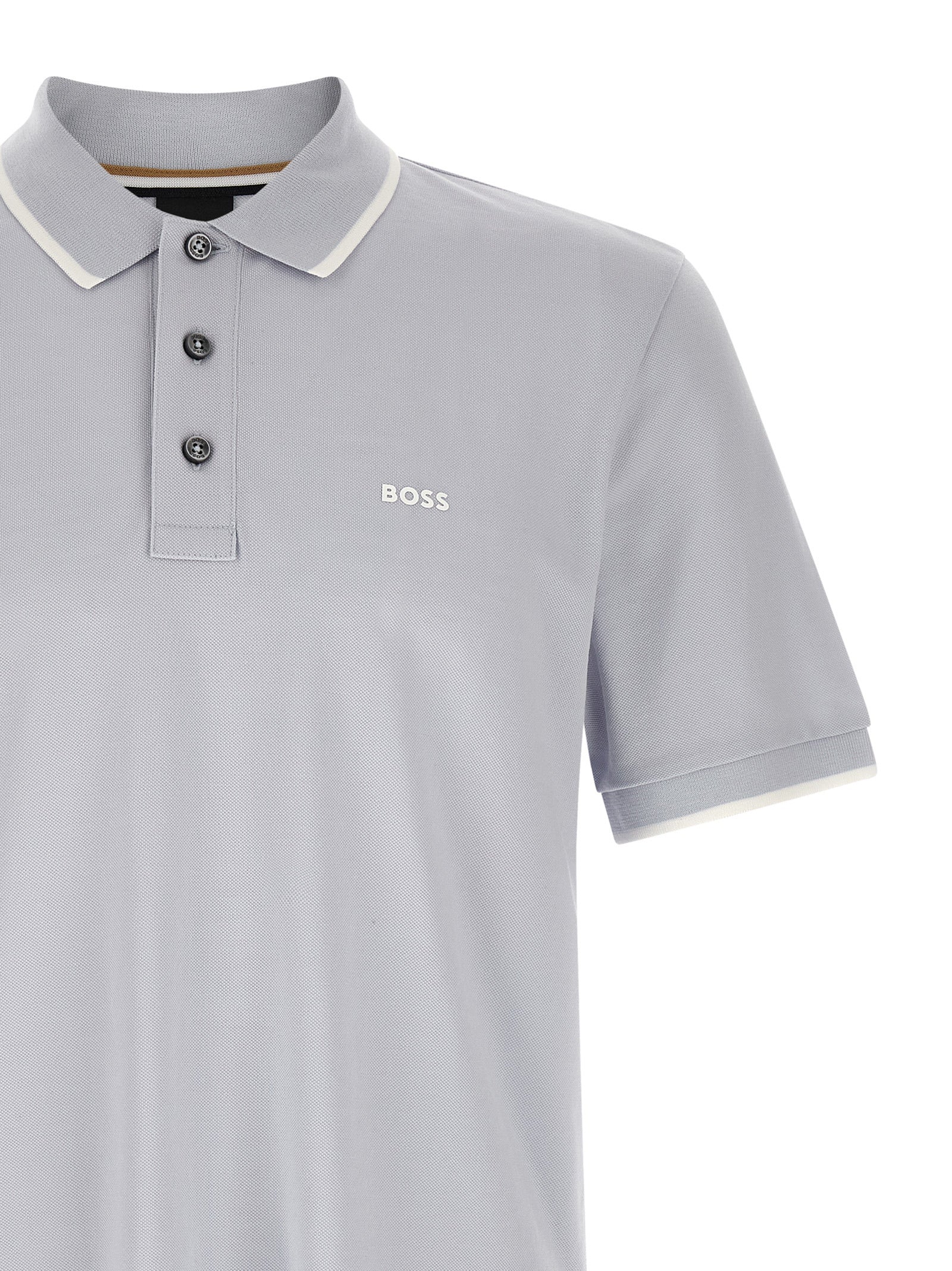 Blue Cotton Polo Shirt