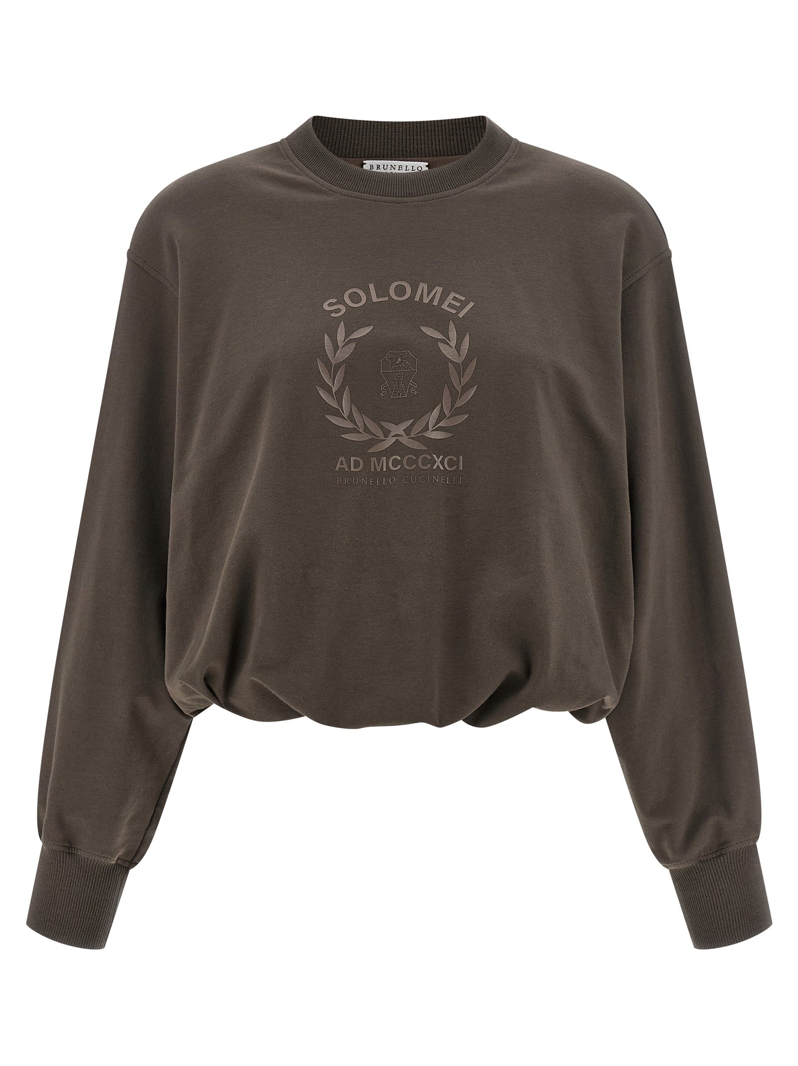 Brown Cotton Sweatshirt