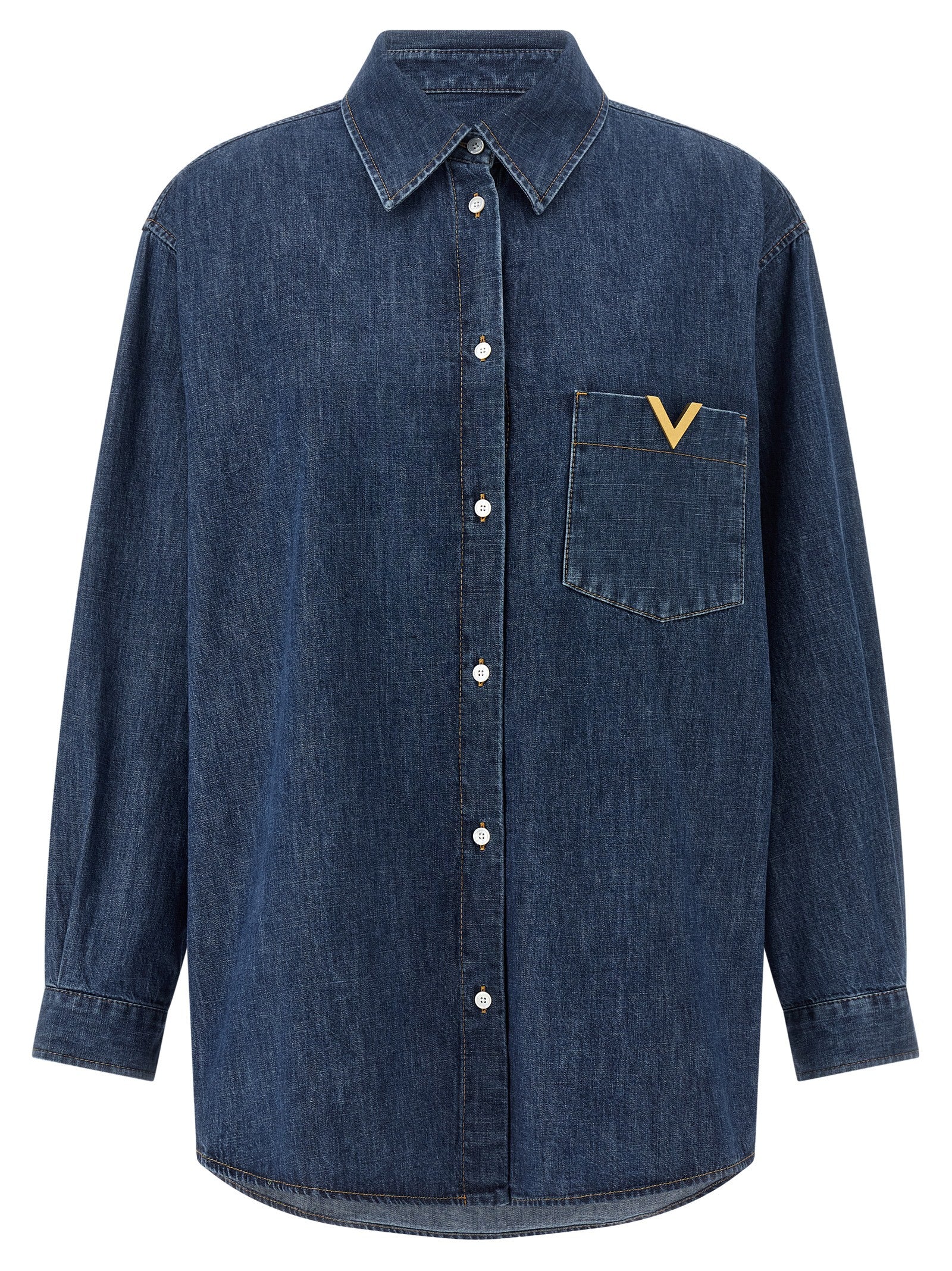 Blue Cotton Blouse