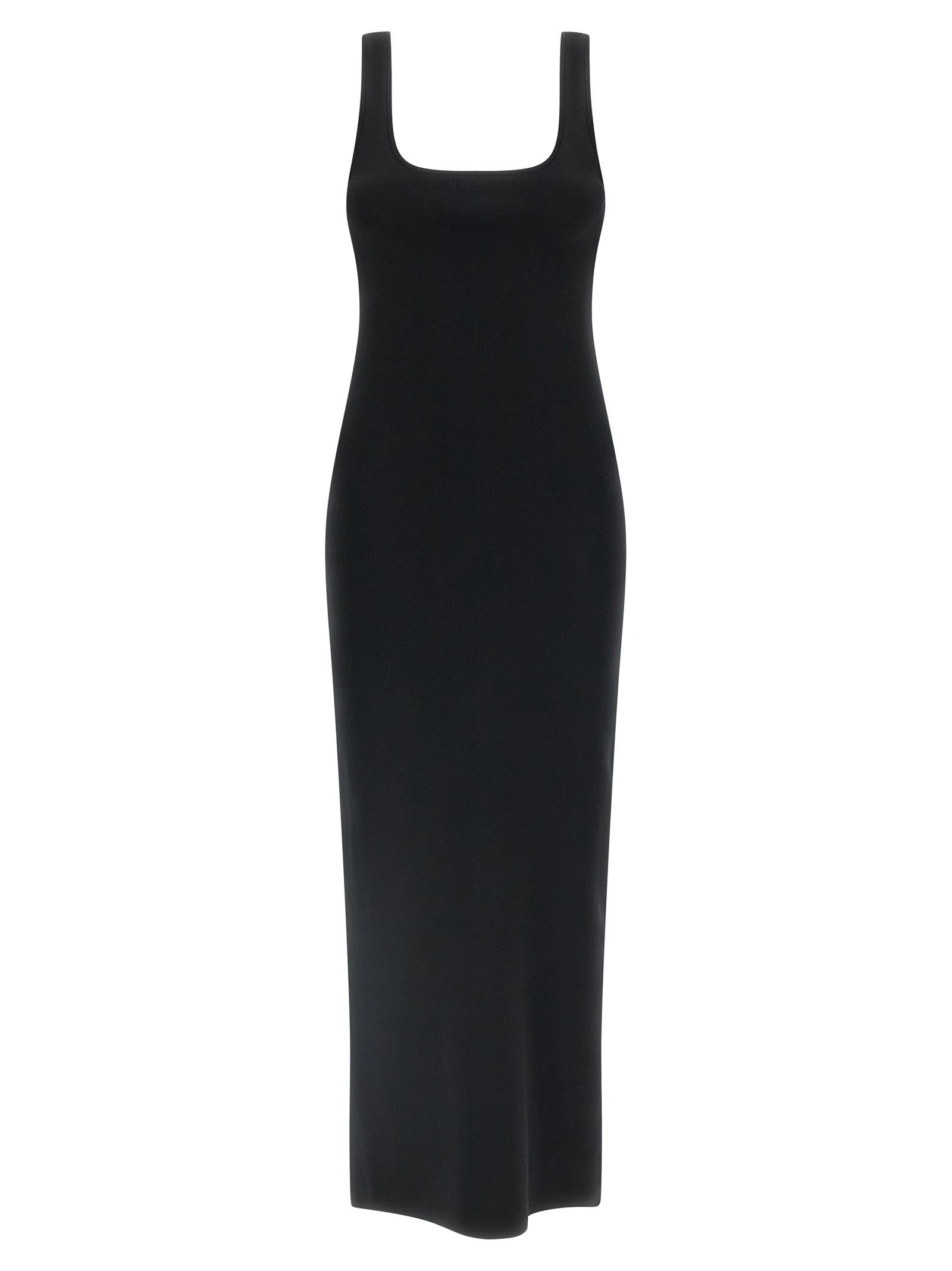 Black Viscose Midi Dress