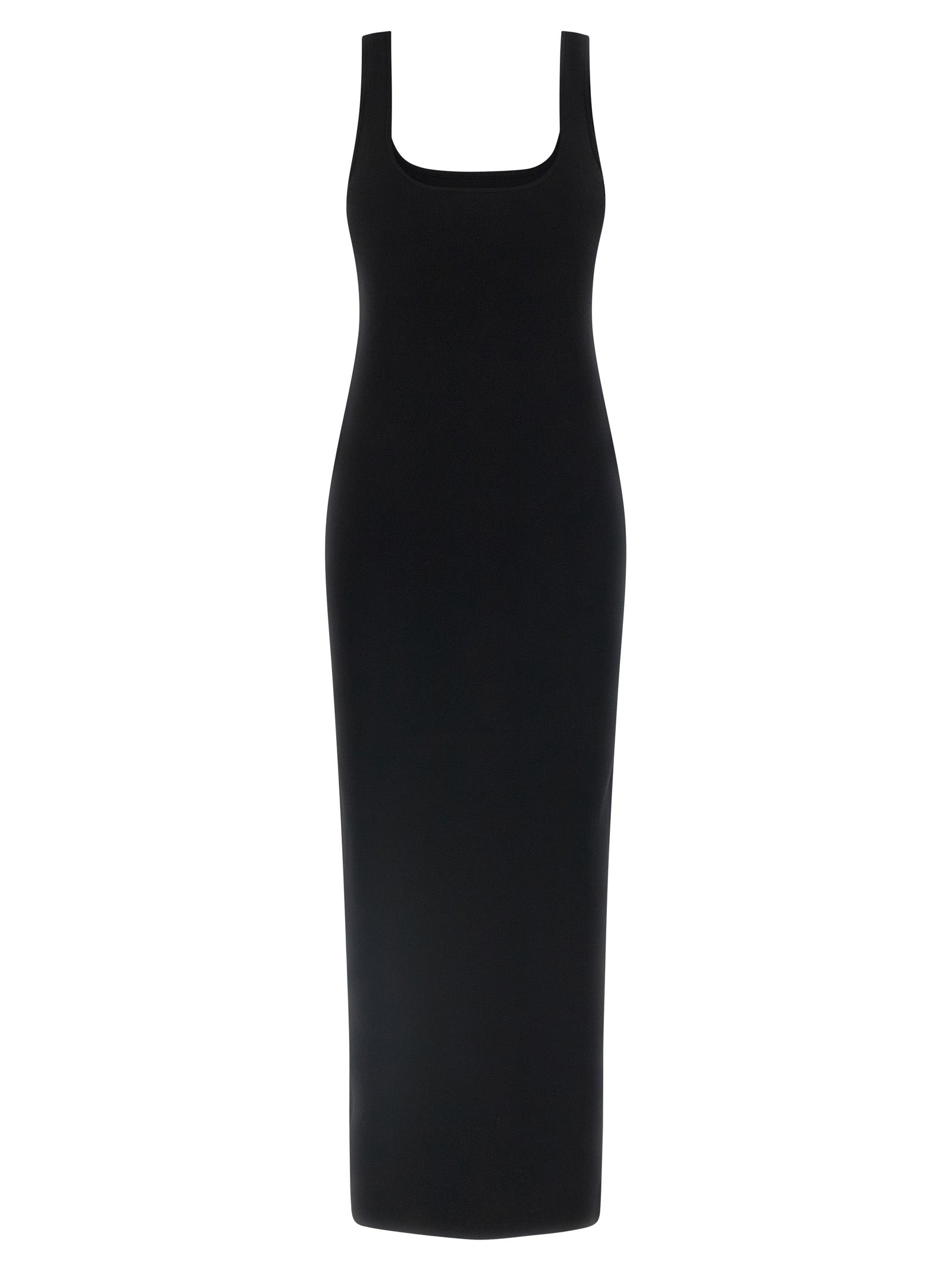 Black Viscose Midi Dress
