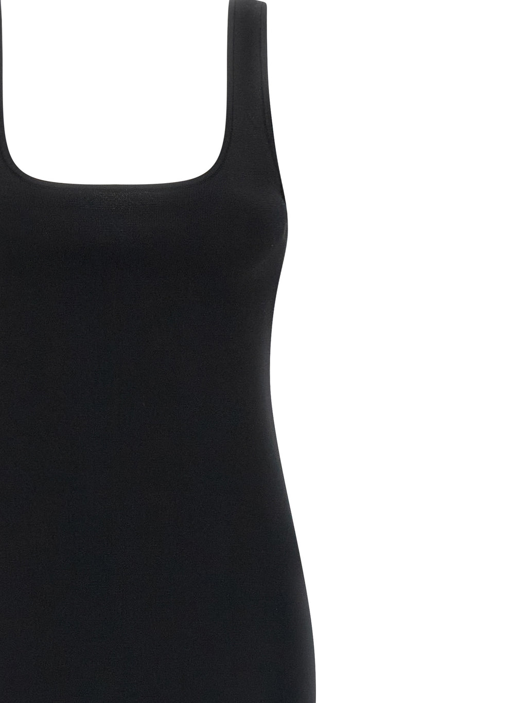 Black Viscose Midi Dress
