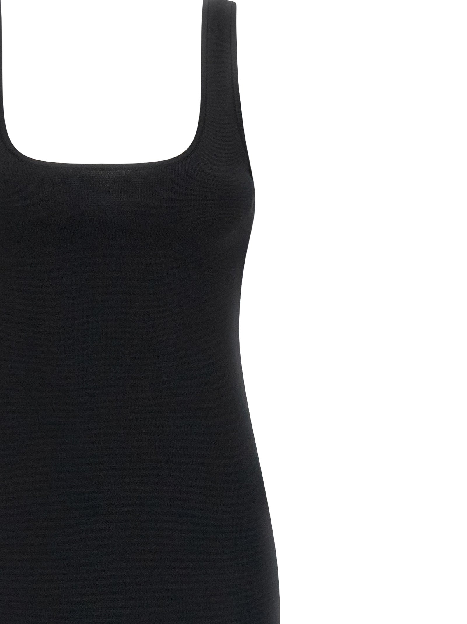 Black Viscose Midi Dress