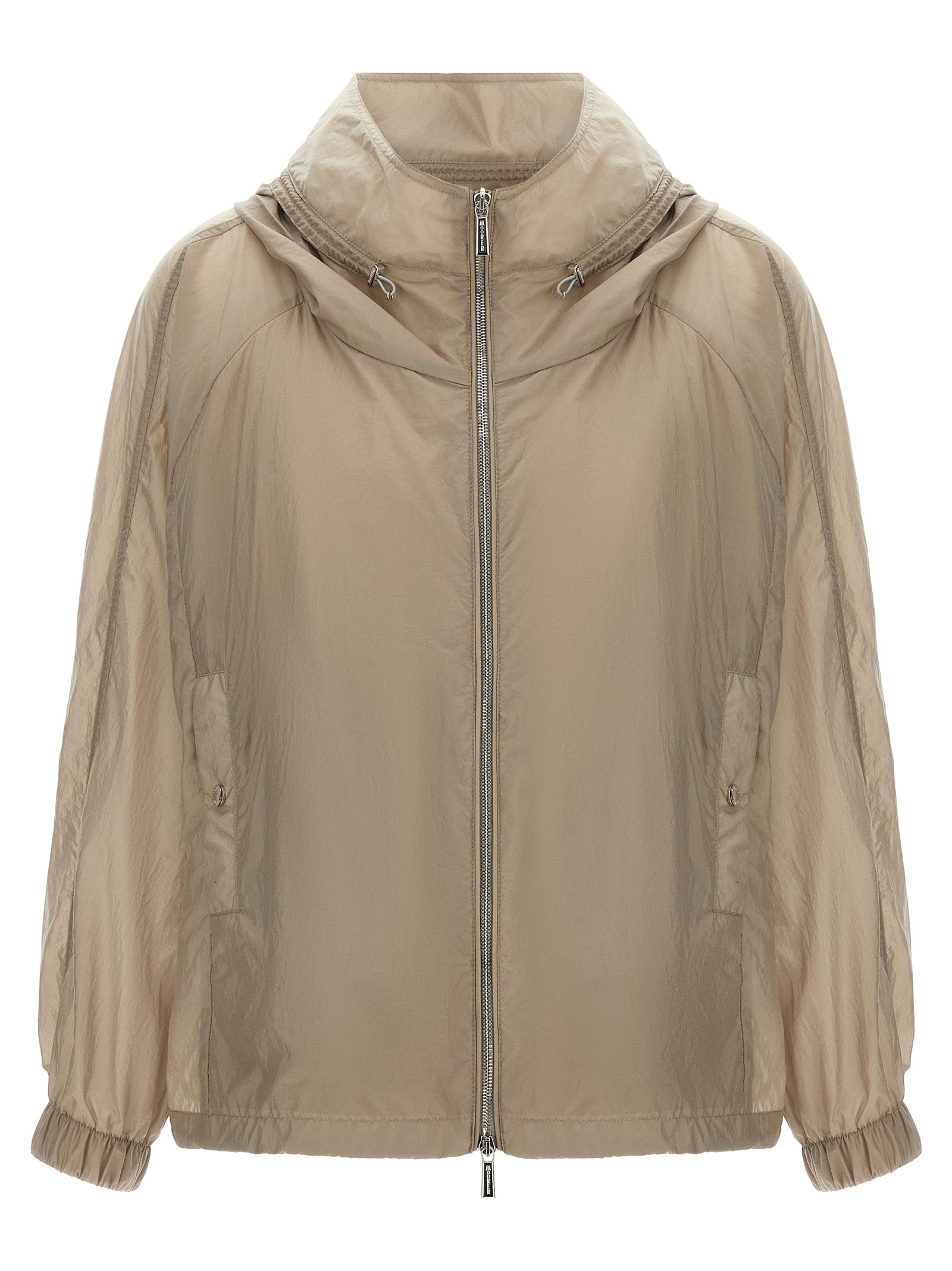 Beige Polyester Shell Jacket