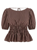 Brown Viscose Pattern Shirt
