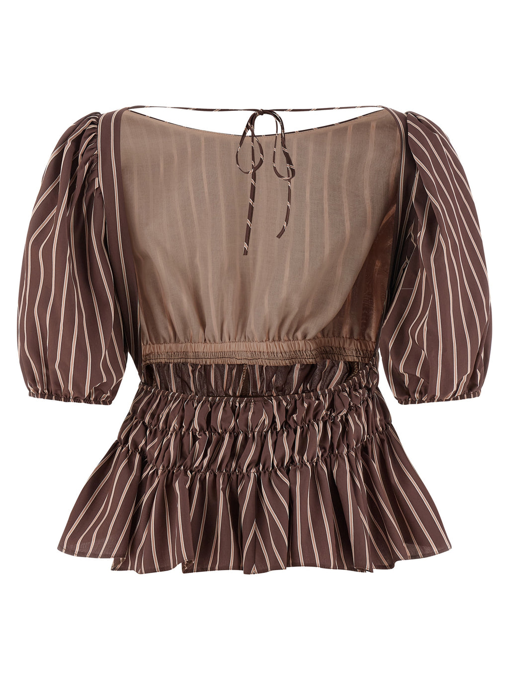 Brown Viscose Pattern Shirt