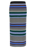 Multicolor Viscose Midi Skirt