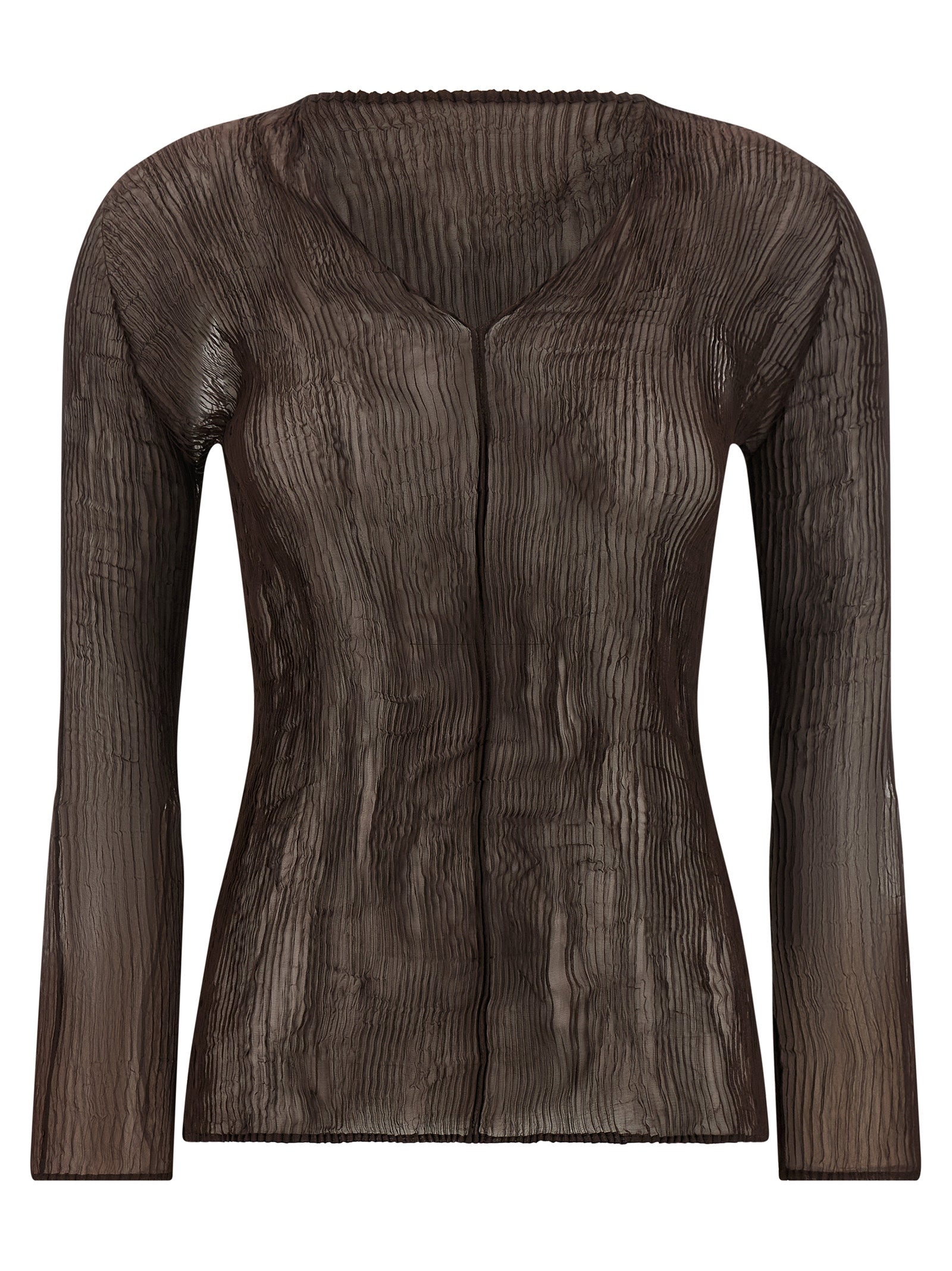 Brown Polyester Blouse