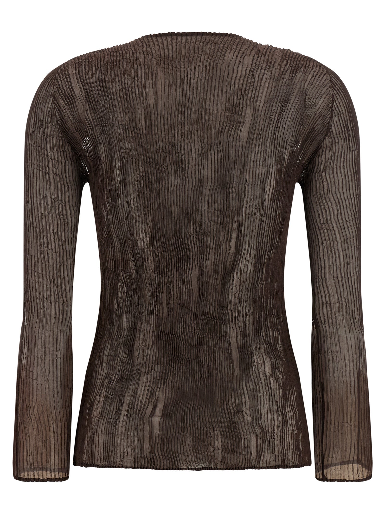 Brown Polyester Blouse