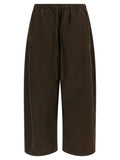 Brown Cotton Casual Pants