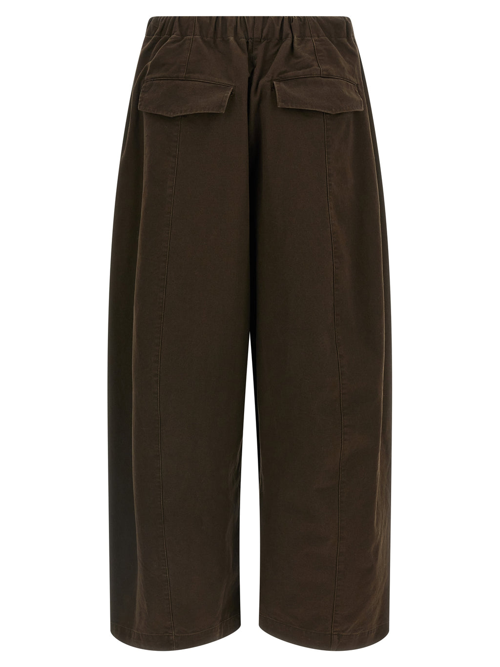 Brown Cotton Casual Pants