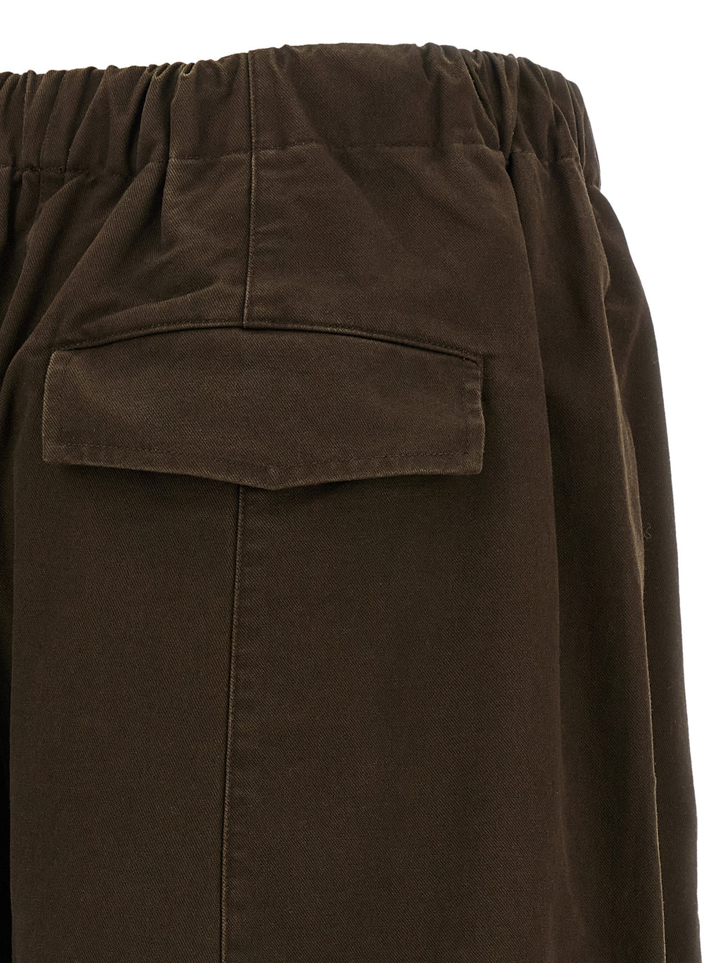 Brown Cotton Casual Pants