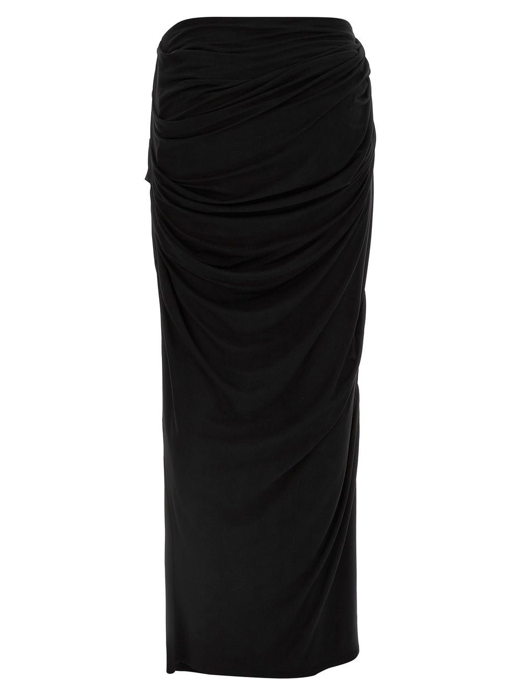 Black Viscose Mini Skirt