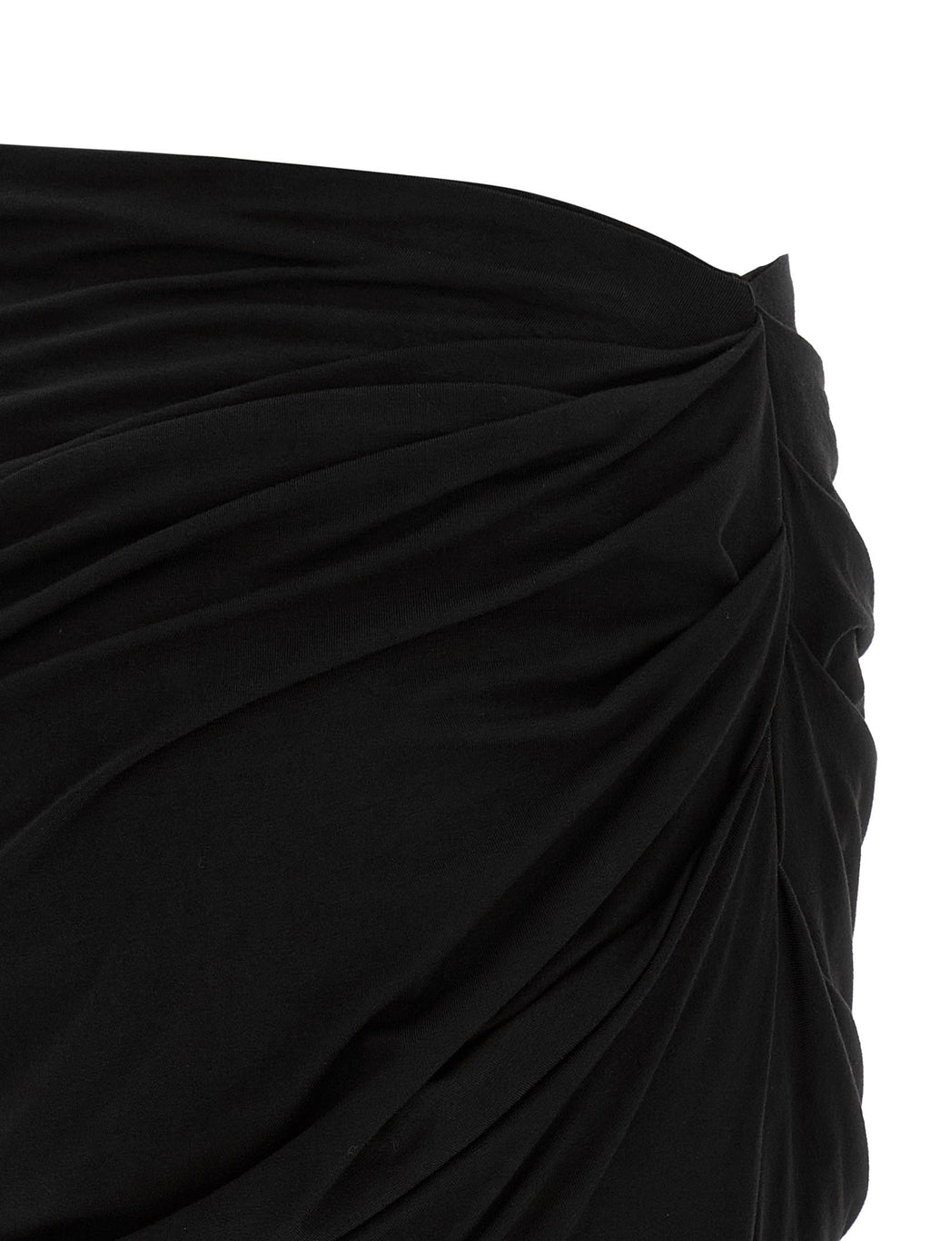 Black Viscose Mini Skirt