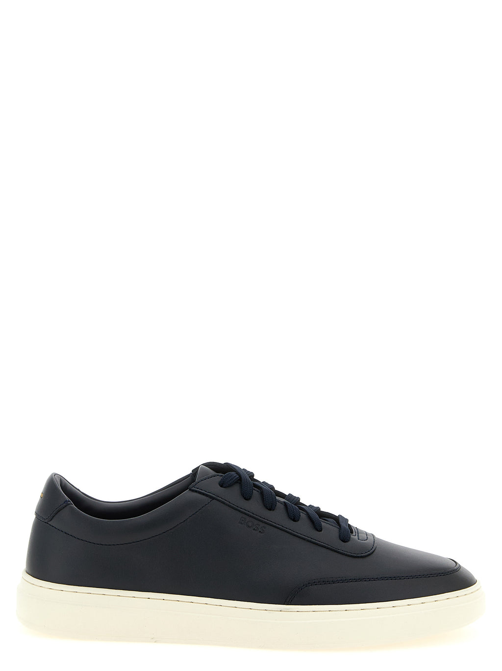 Blue Cowhide Low Top Sneakers