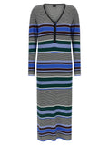 Multicolor Viscose Long Dress