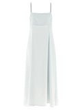 Blue Viscose Long Dress