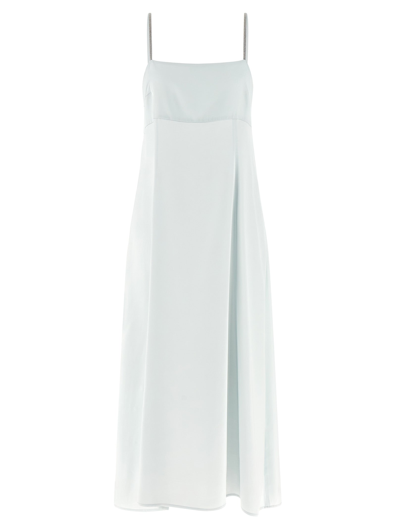 Blue Viscose Long Dress