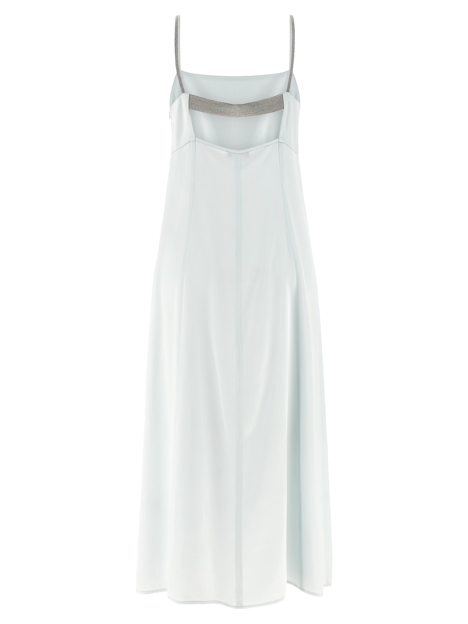 Blue Viscose Long Dress