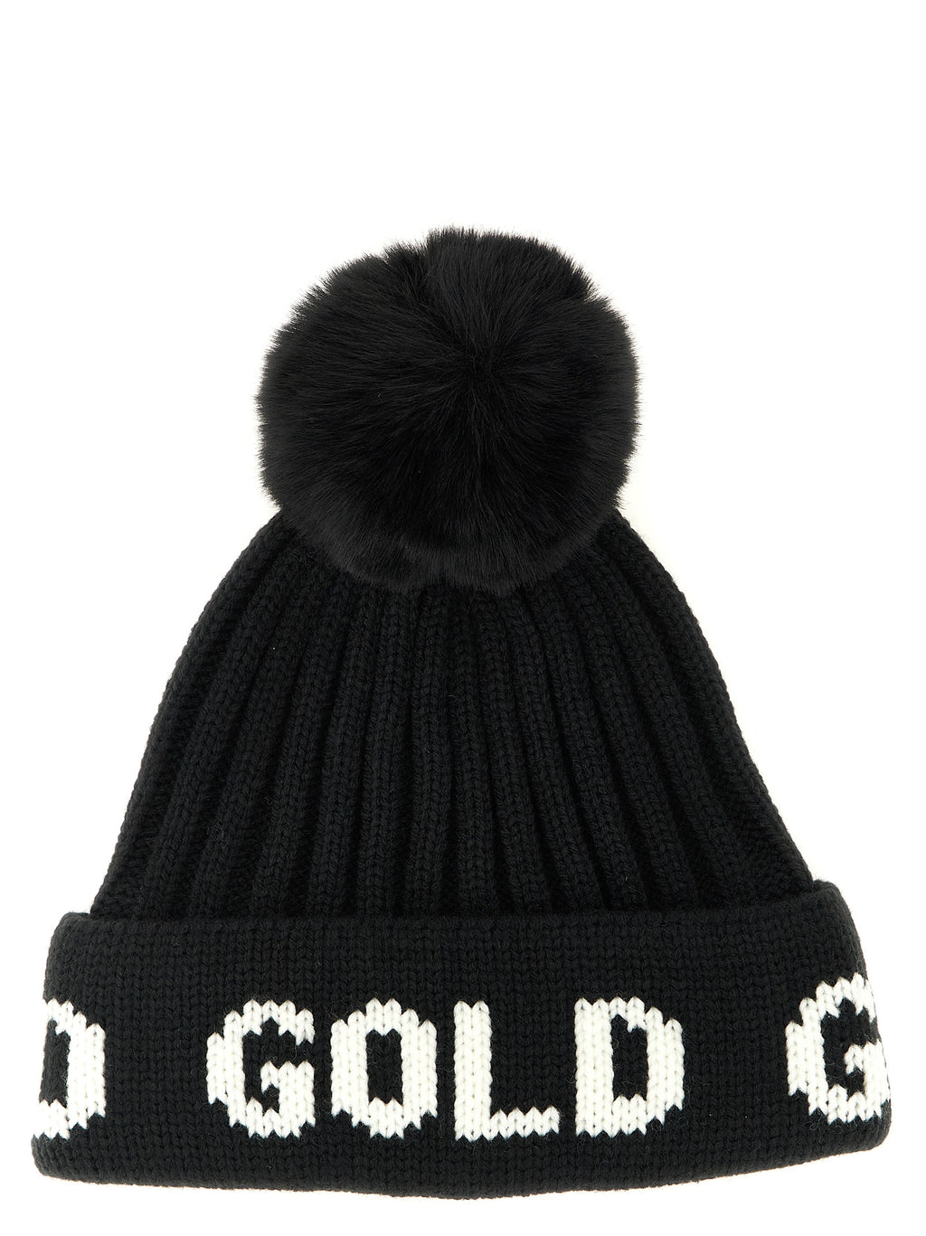 Black Marabou Beanie