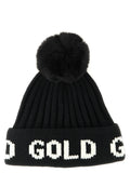 Black Marabou Beanie