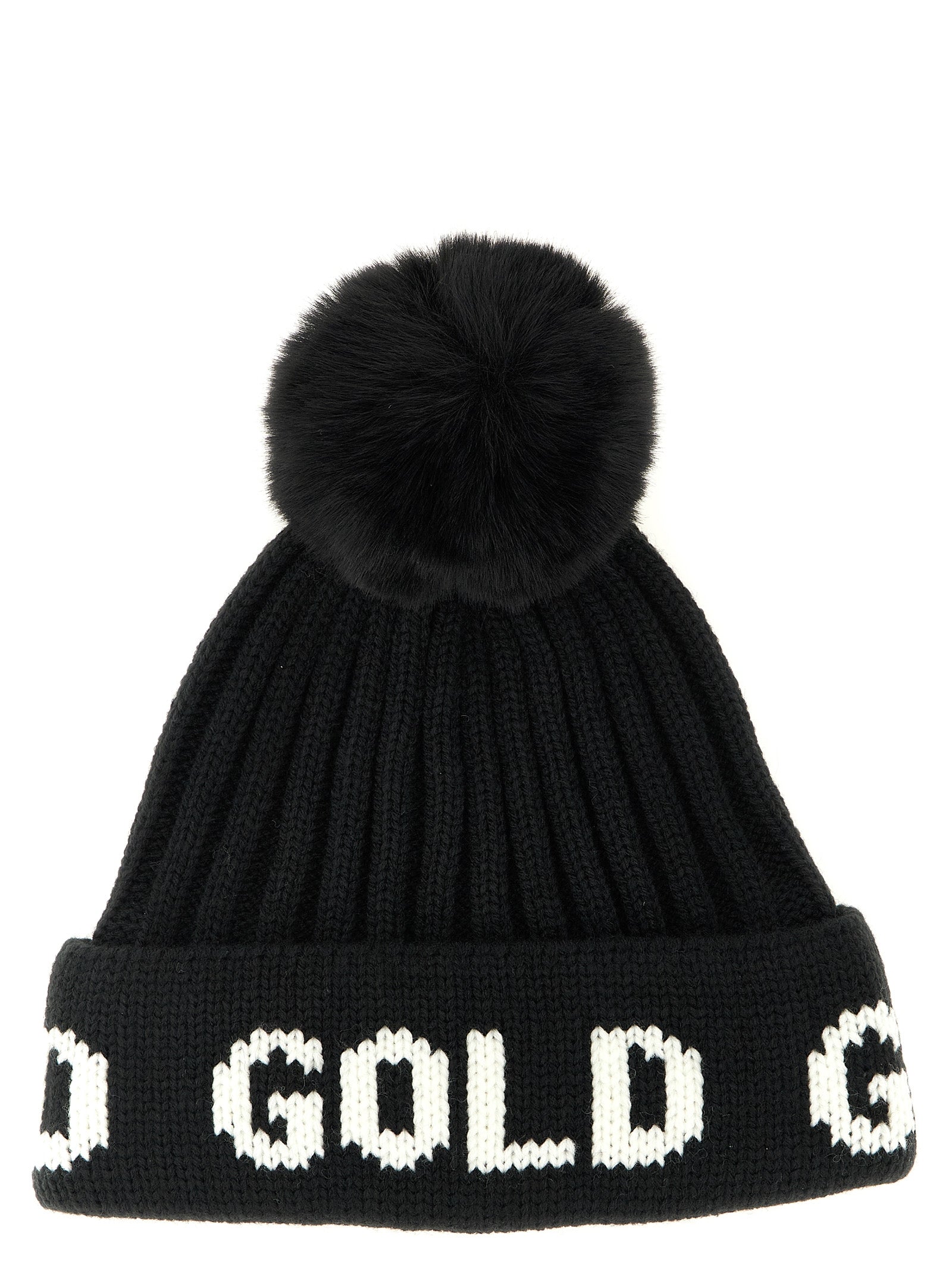 Black Marabou Beanie