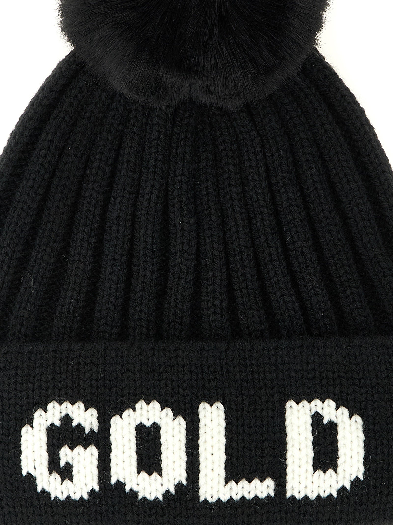 Black Marabou Beanie