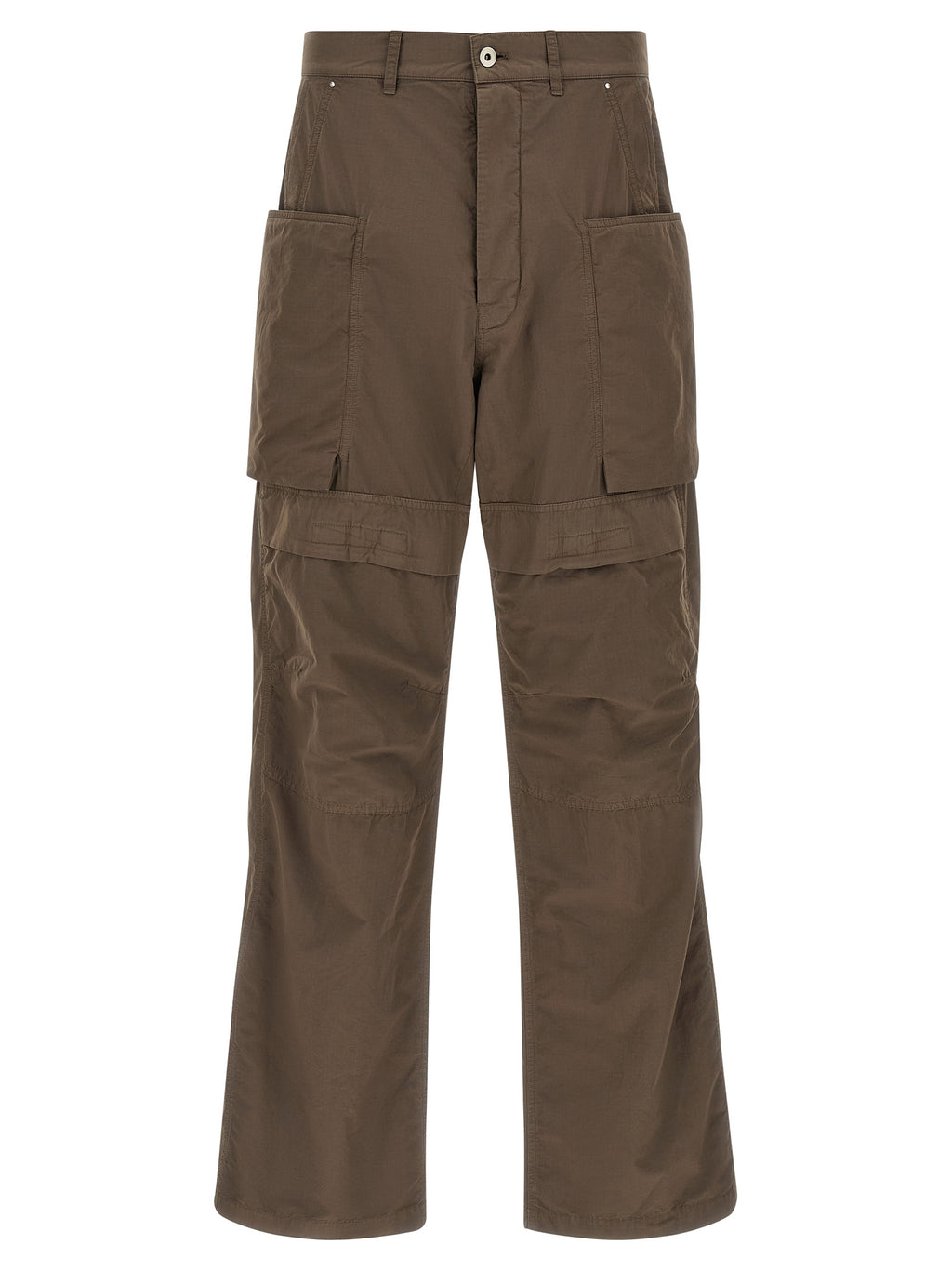 Brown Cotton Cargo Pants