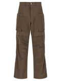 Brown Cotton Cargo Pants