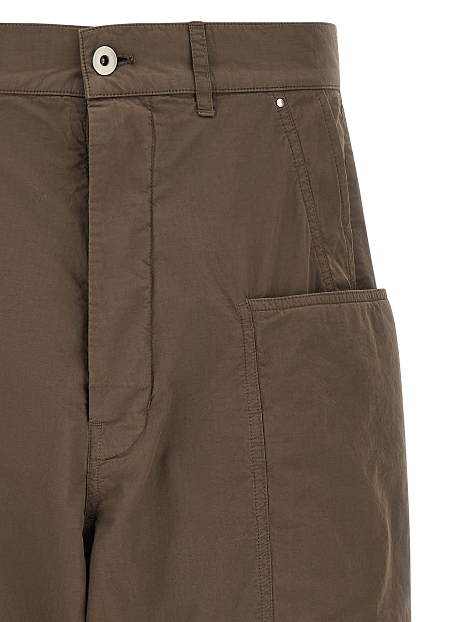 Brown Cotton Cargo Pants
