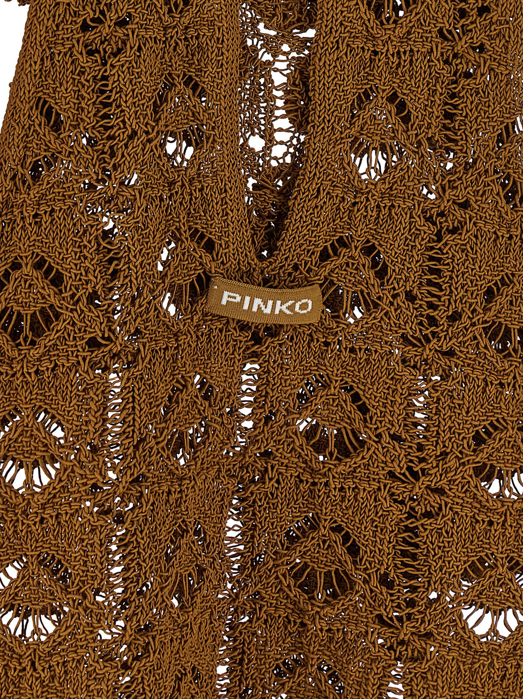 Brown Cotton Sleeveles T-Shirt