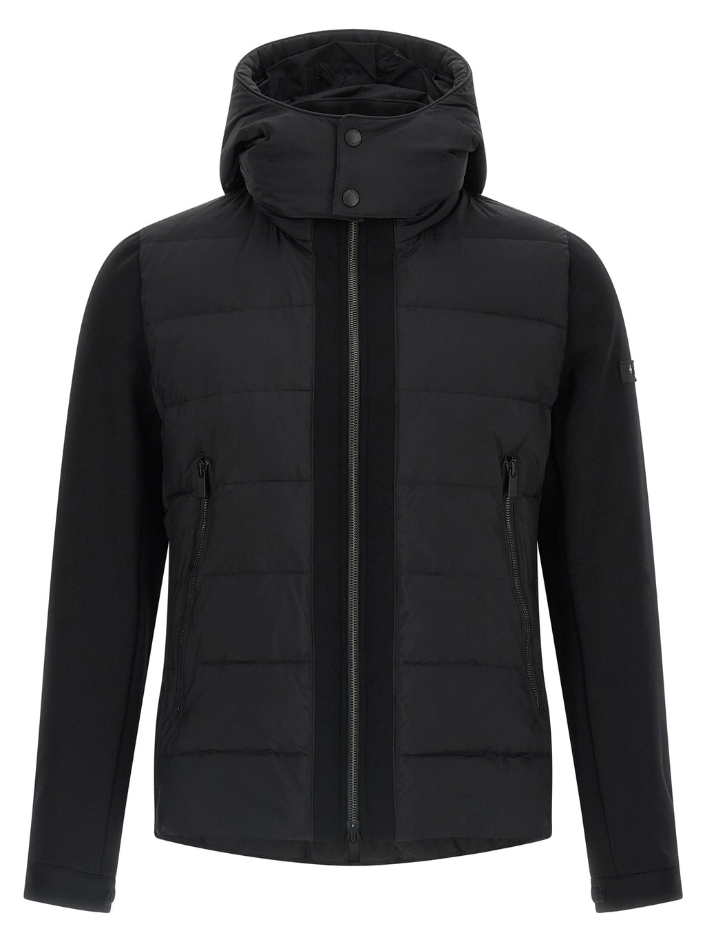 Black Nylon Full-Length Jacket