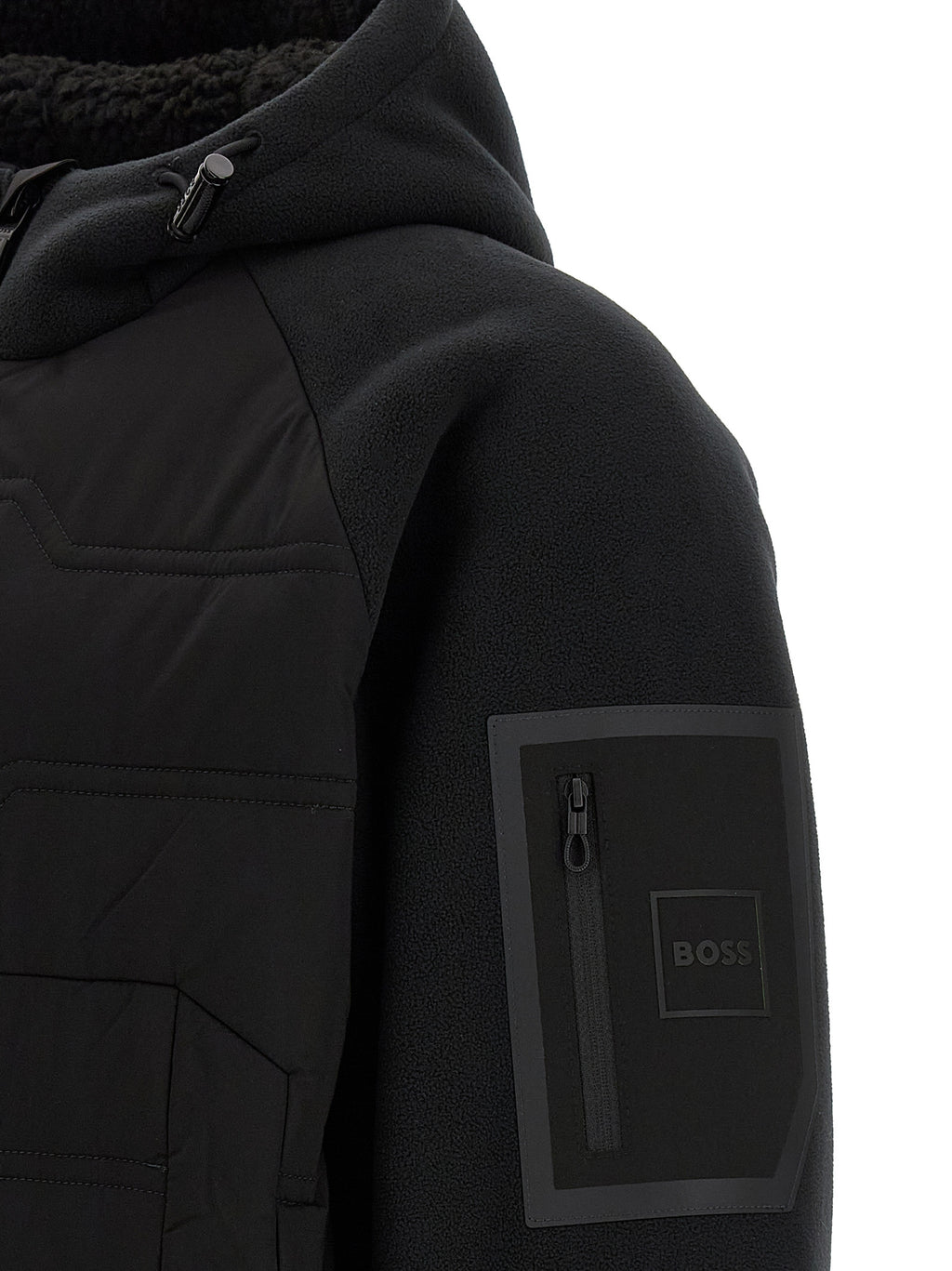 Black Polyester Shell Jacket