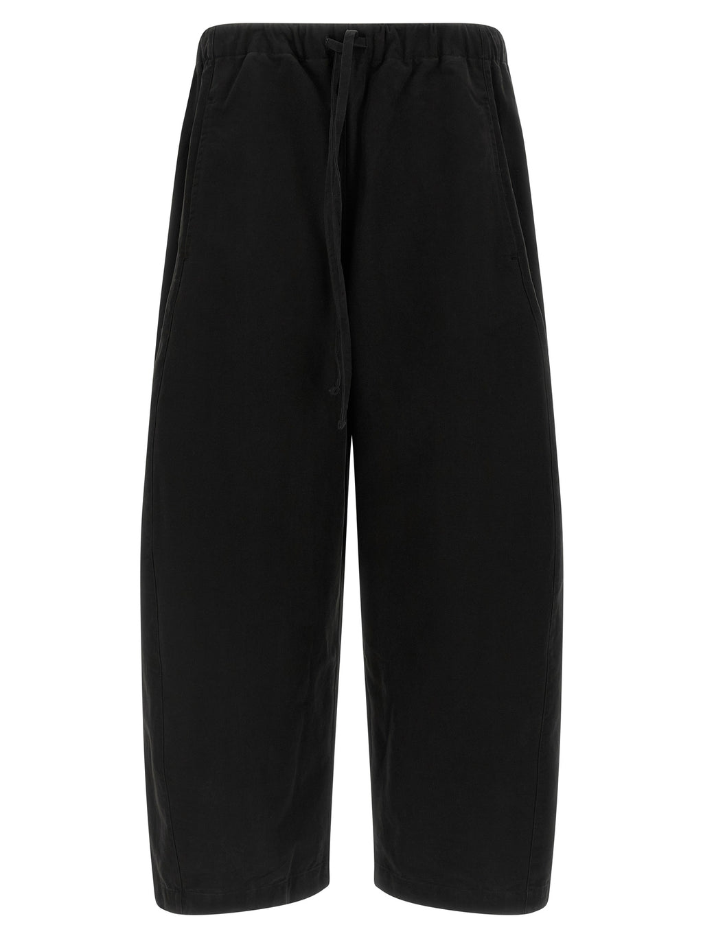 Black Cotton Casual Pants