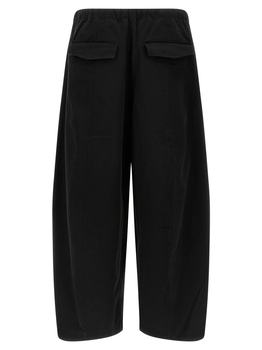 Black Cotton Casual Pants