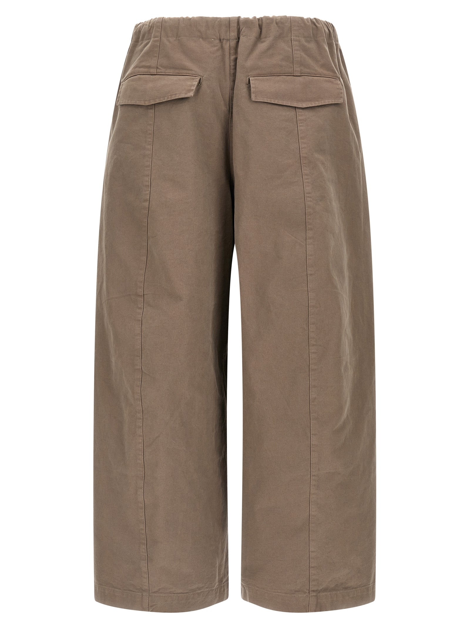 Gray Cotton Casual Pants