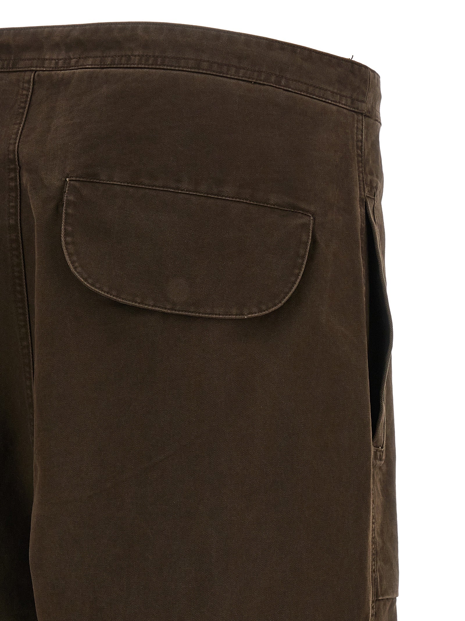Brown Cotton Cargo Pants