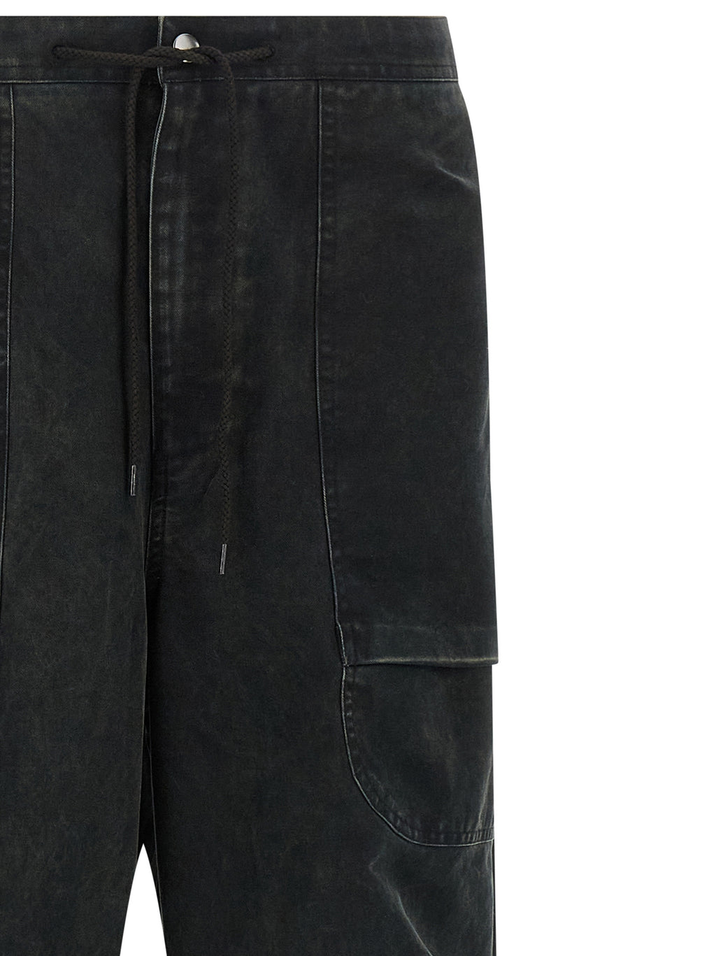 Black Cotton Cargo Pants