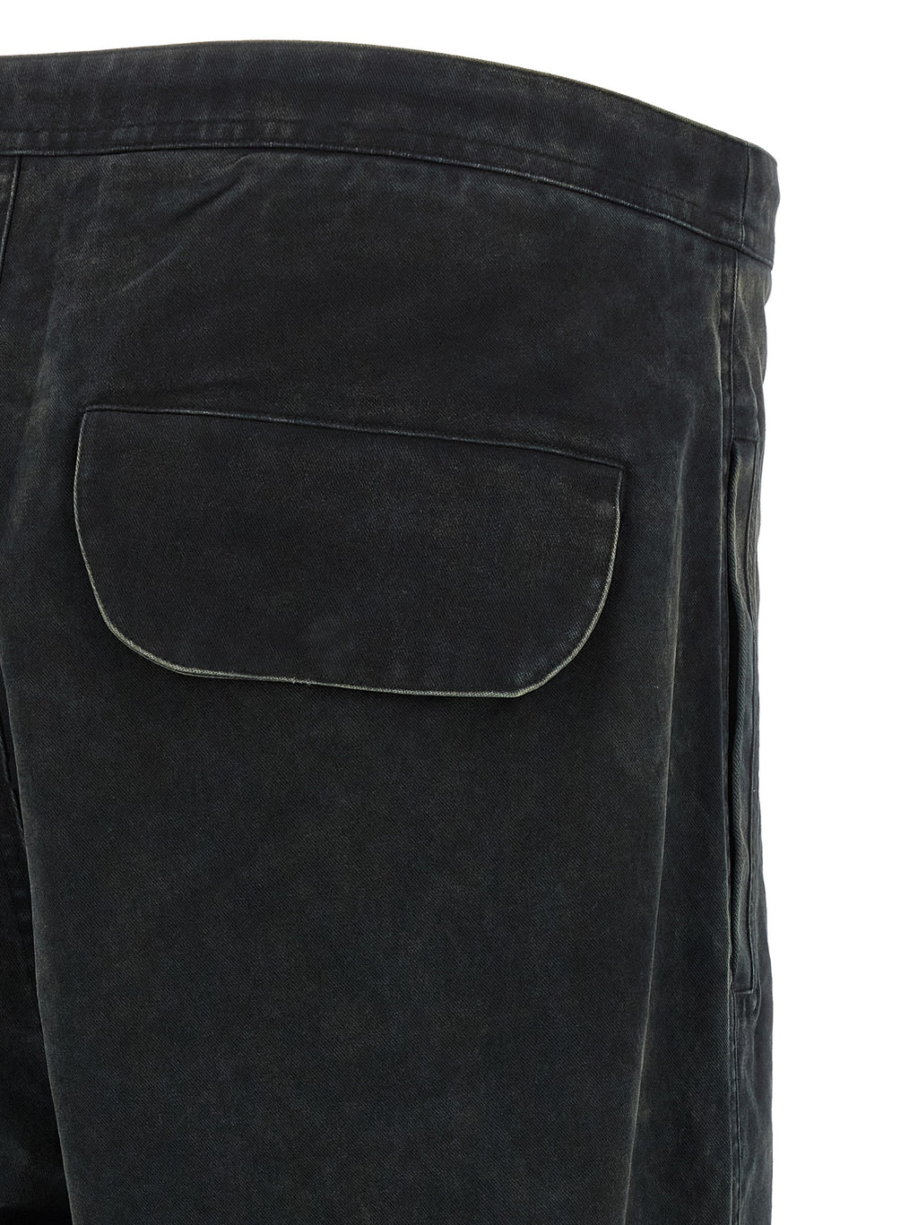 Black Cotton Cargo Pants