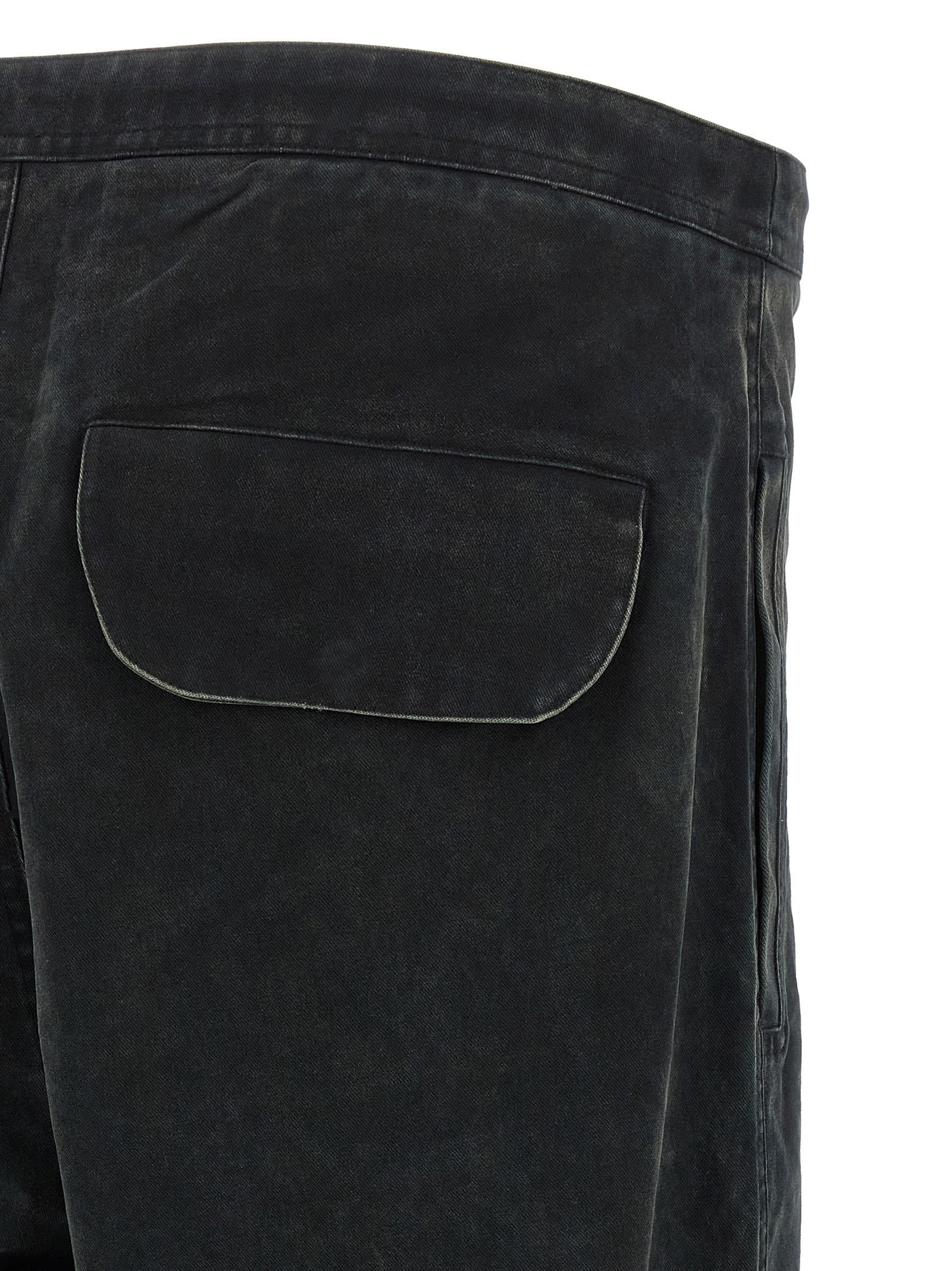 Black Cotton Cargo Pants