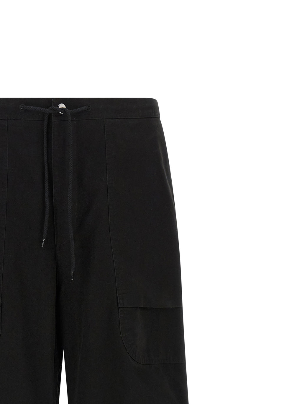 Black Cotton Cargo Pants