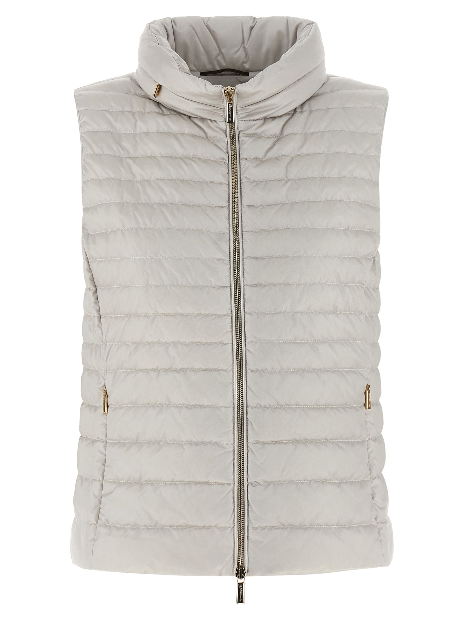 Beige Polyester Sleeveless Jacket