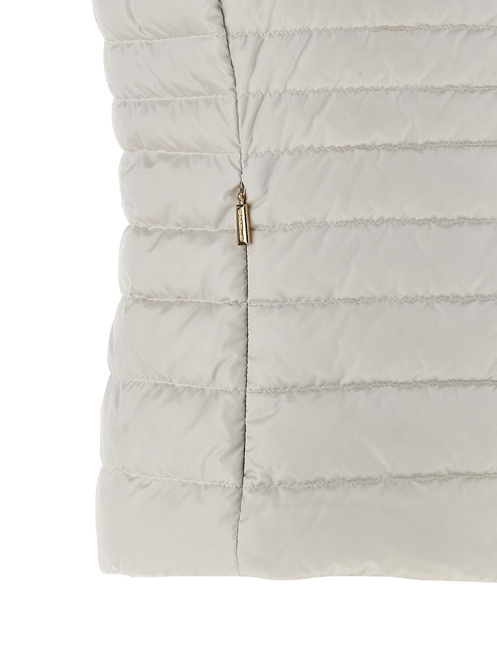 Beige Polyester Sleeveless Jacket