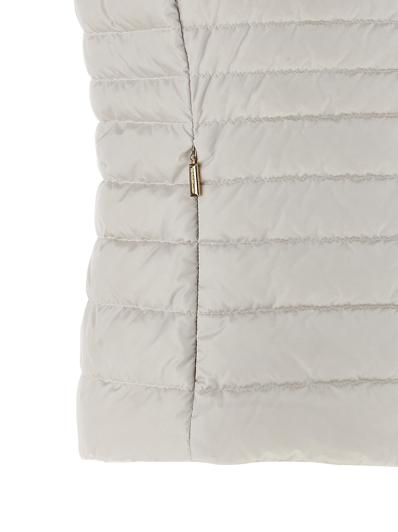 Beige Polyester Sleeveless Jacket