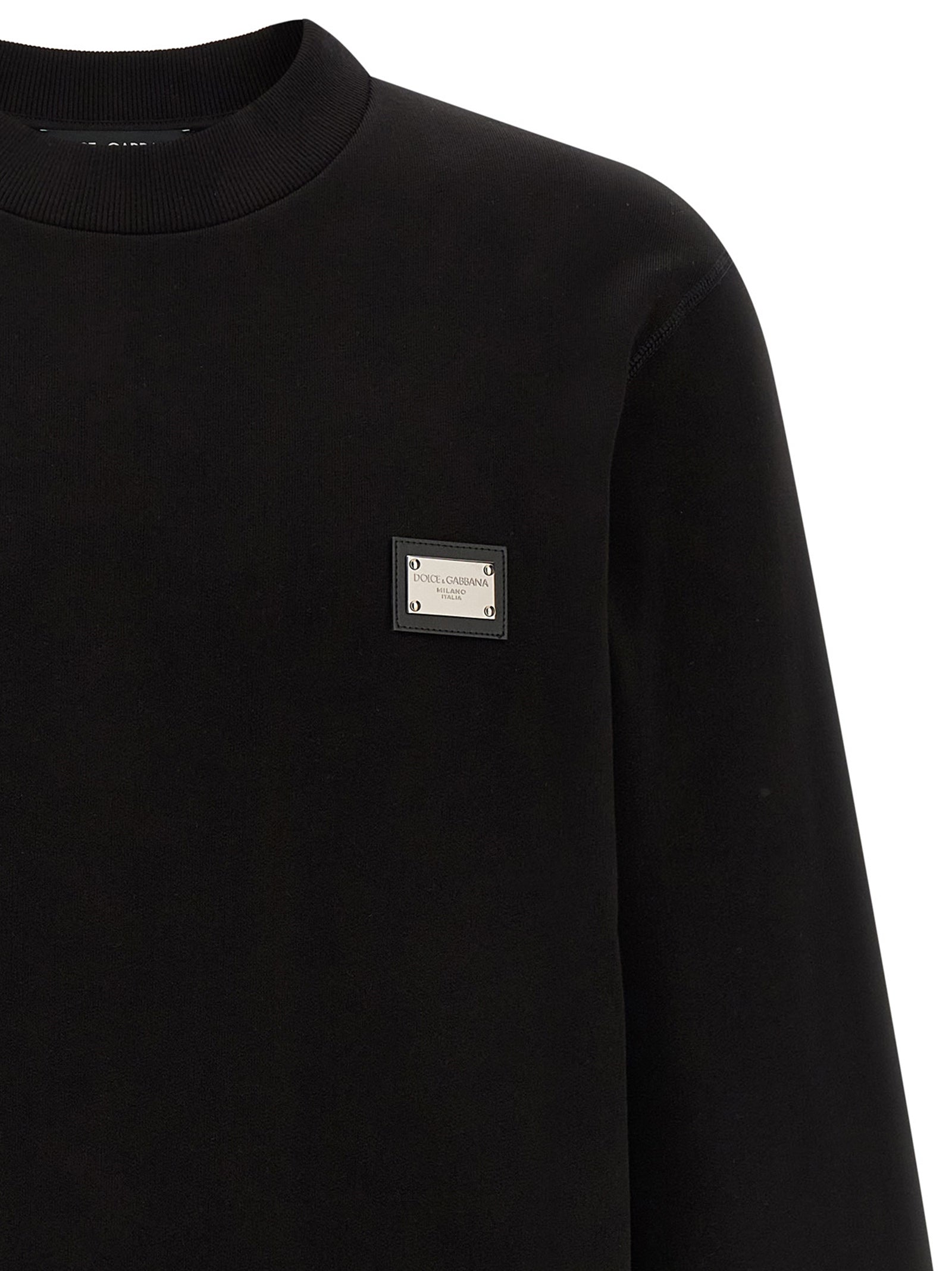 Black Cotton Sweatshirt