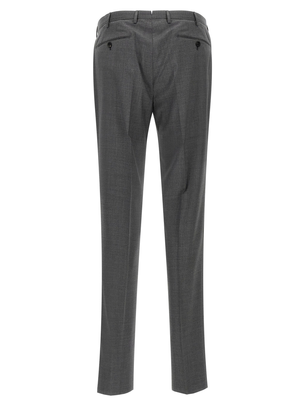 Gray Virgin Wool Dress Pants